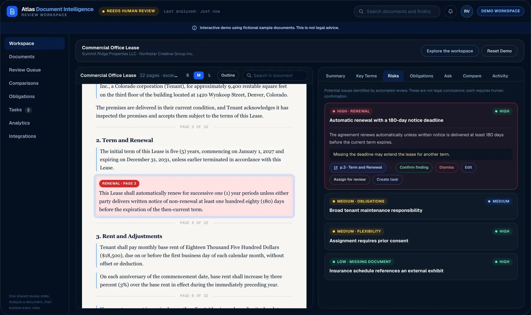 Document Intelligence Workspace preview